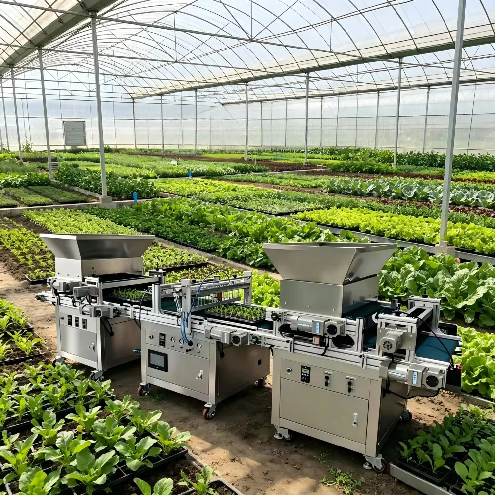 Automatic Plug Tray Seeder for Vegetable & Flower Seeds Intelligent Control With Watering Function