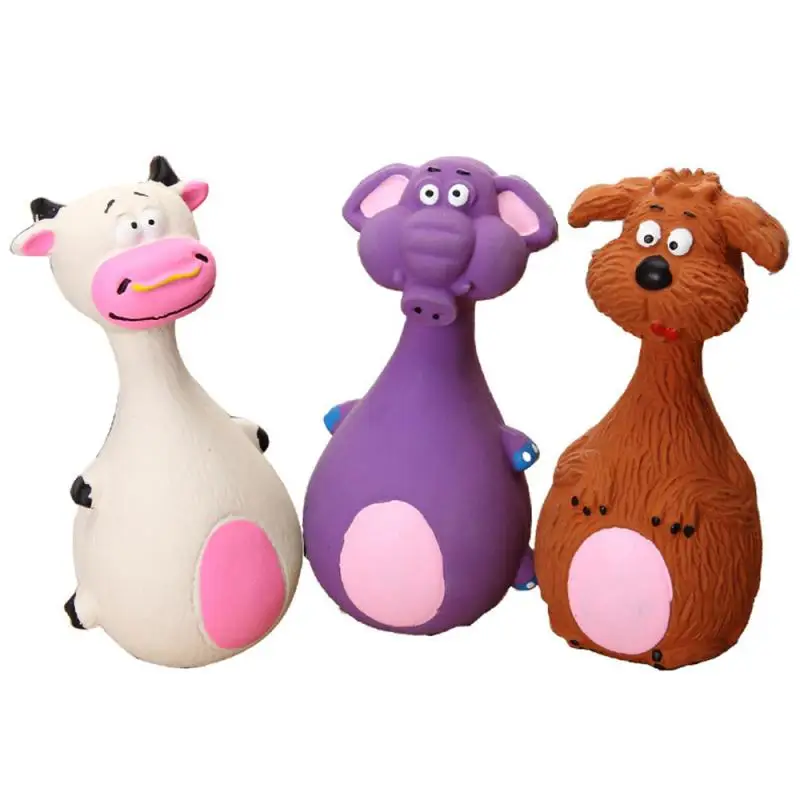 Xiaomi Latex Dog Toys Sound Squeaky Elephant Cow Animal Chew Pet Rubber Toys Small Large Dogs Bite Resistant Interactive Toy