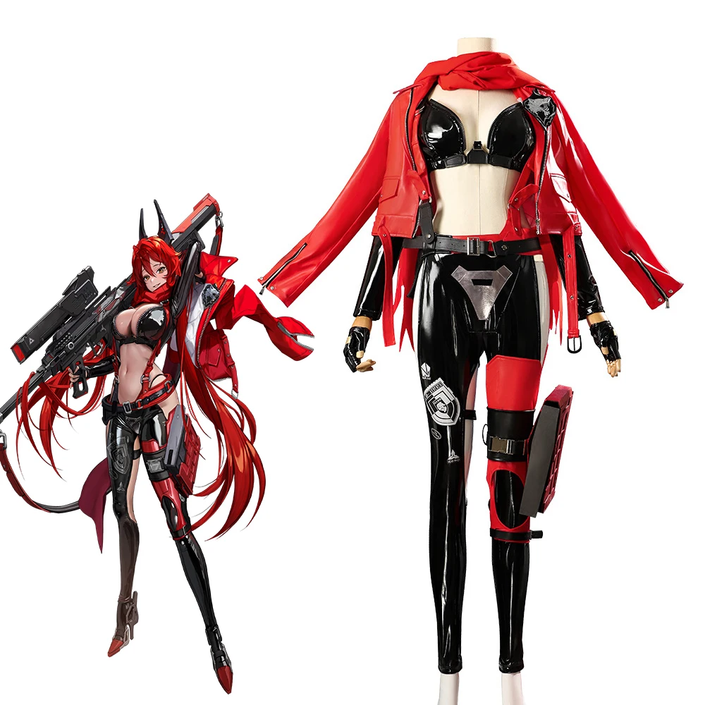 

Goddess Of Victory: Nikke Red Cosplay Game Suit Women Sexy Battle Uniform Halloween Carnival Party Costume Comic Con Show Outfit