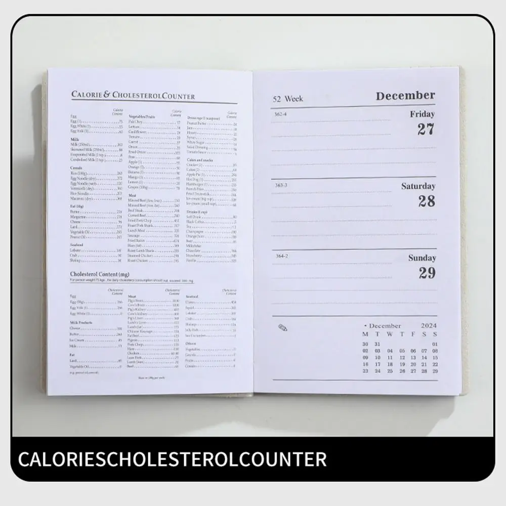 English A7 Mini Pocket Notebook To Do List Taking Notes Efficiency Plan Notebook 12 Months Diary Notepad