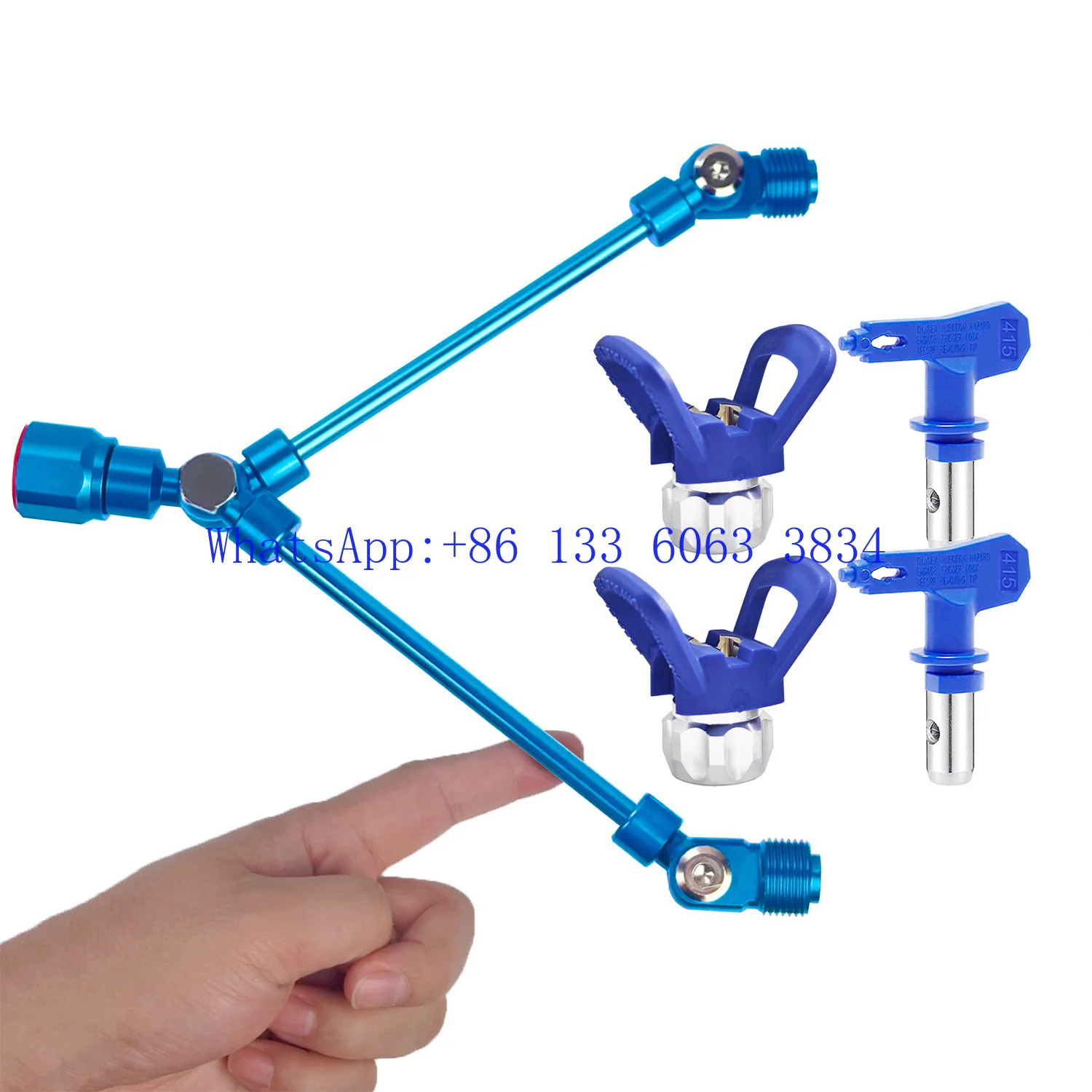 Dual Head Extension Rod for Airless Sprayer Dual Nozzle Flexible Adjustable Spraying Direction High Efficiency Painting Tool