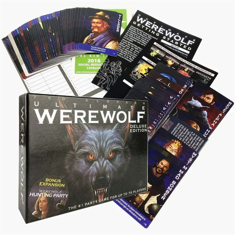 NEW One Night Ultimate Werewolf Cards Collection Board Game All English Alien Super Villains Edition Deck For Party Playing