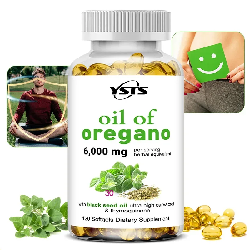 Oreganoöl-Kapseln für Darm-, Antioxidans-, Verdauungs-, Immununterstützung