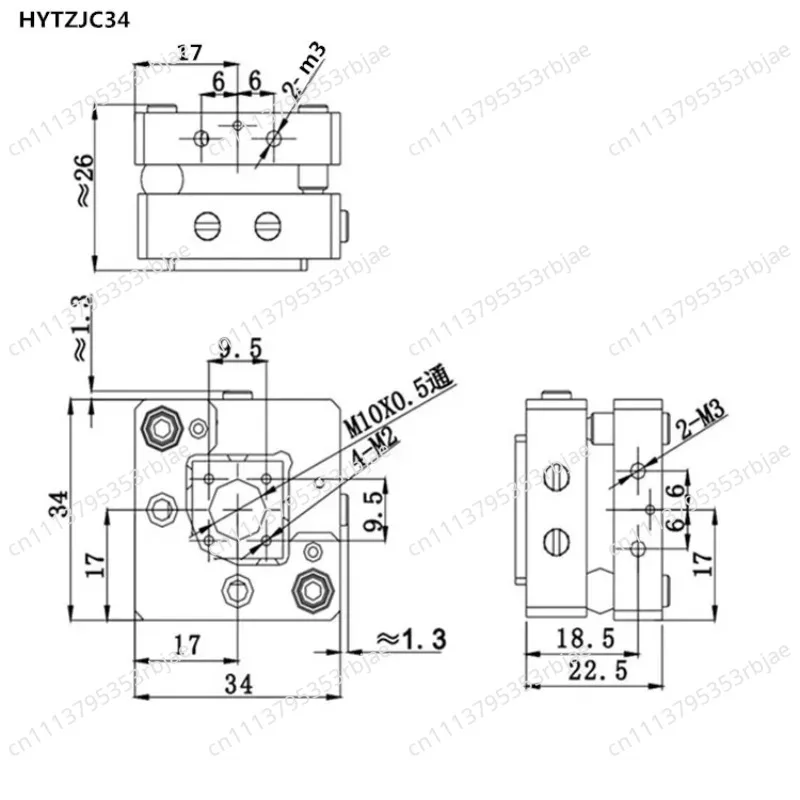 For Mini four-dimensional adjustment frame red collimator adjustment frame adjustment frame S905 fiber interface PC seat