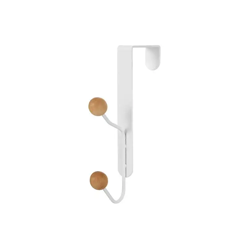 Double Hanger Hooks Over The Door Free Punching For Hanging Hats Bags Holder Tie Scarf Key Hook Clothes Coats Rack Towel Shelf