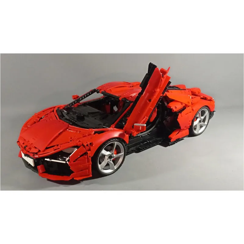 MOC- 205467   Rode Nieuwe Supercar Racewagen 1:8 Bouwsteen Model 4109 Onderdelen Onderwijs Jongen Kinderen Verjaardag Bouwstenen Speelgoed Gift