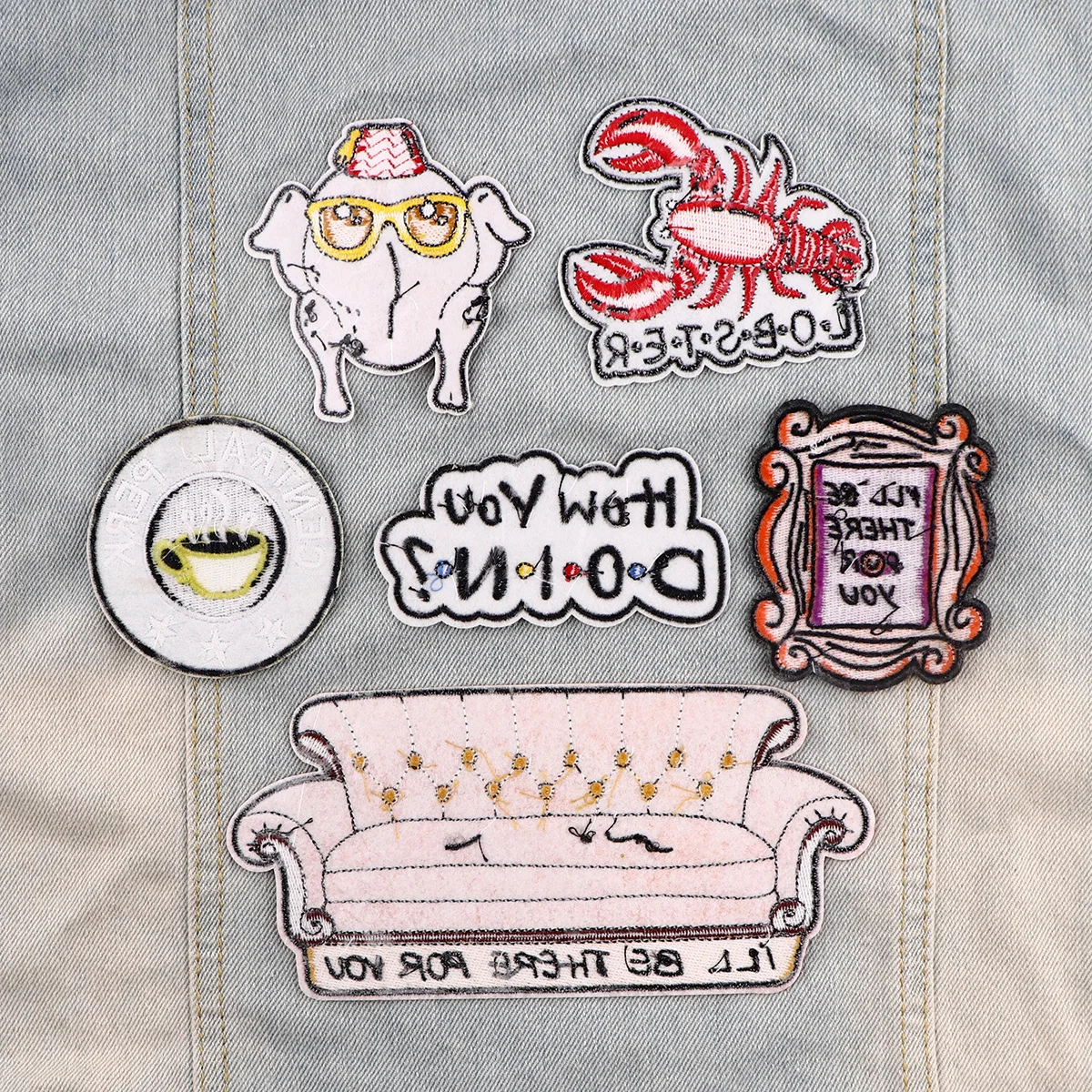 Good Friends Fusible Patch on Clothes Stickers Embroidery Patches for Coat  Backpack DIY Sewing Pants Bag Decor Iron-on Clothes