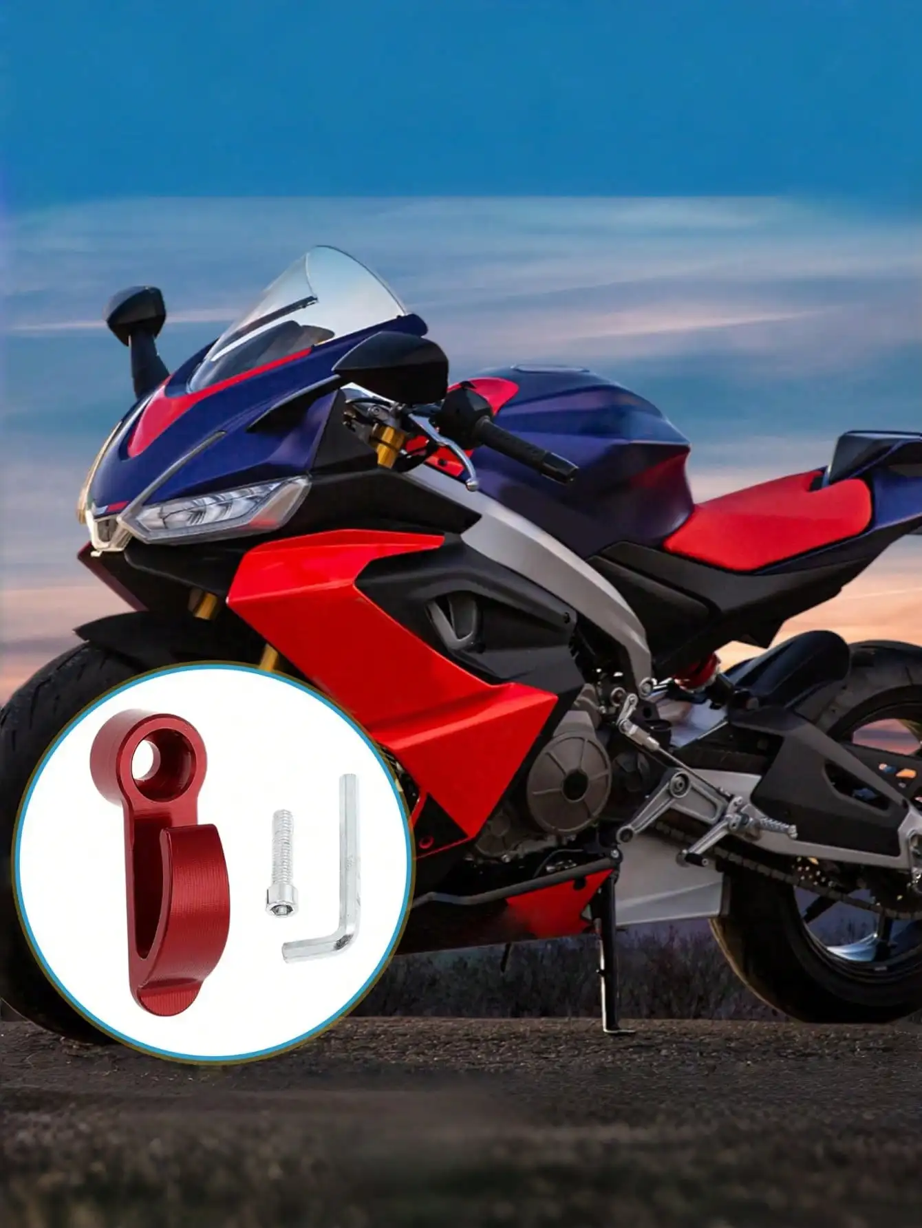 Klappbare Motorrad-Gepäckträger-Haken - alternate angle