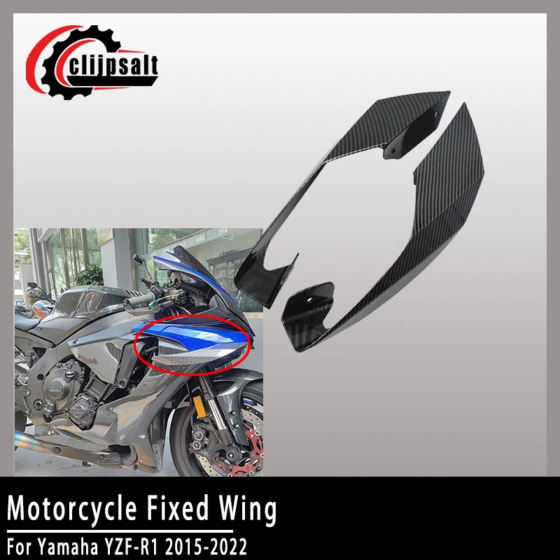 

Motorcycle Winglets For Yamaha YZF-R1 2015 2016 2017 2018 2019 2020 2021 2022 Fixed Side Wing Spoilers Fairing Accessories