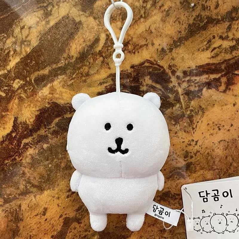 New 10cm Chikawa Self-Deprecating Bear White Bear Cartoon Plush Doll Girl Bag Pendant Anime Kawaii Keychain Handmade Accessories