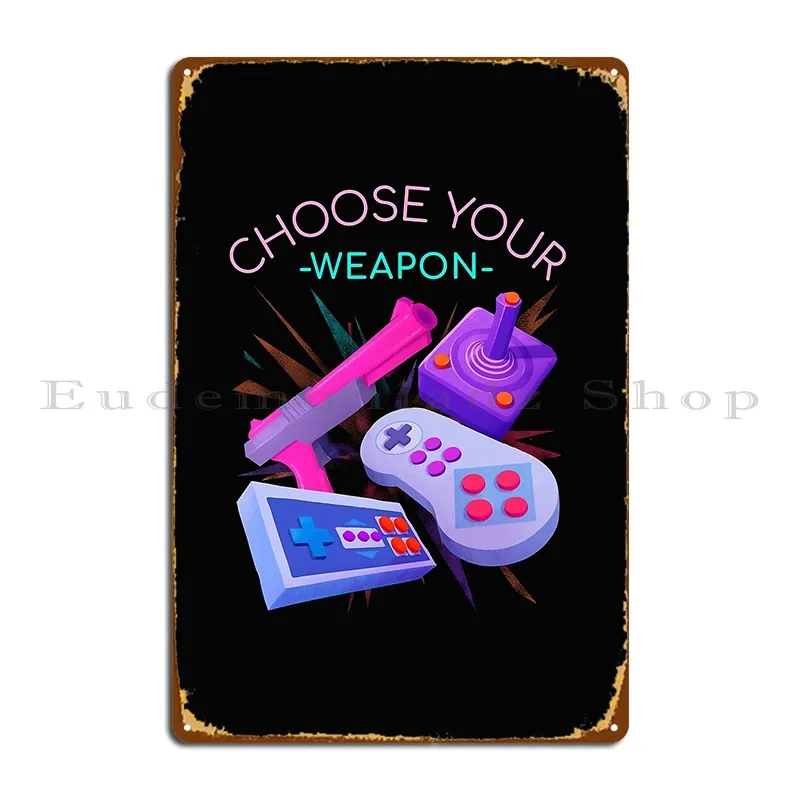 Classic Video Game Controls Metal Plaque Poster Garage Club Decoration Designing PaintingTin Sign Poster