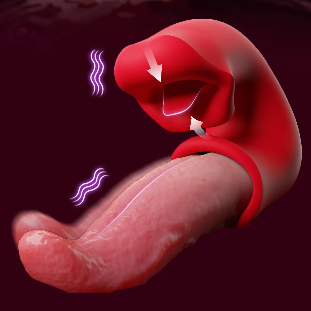 Sex Toy Realistic Tongue Vibrator Women Licking Clitoral Swing Vibration Rose Thrusting Vibrators Dildo Stimulator Pleasure Tool