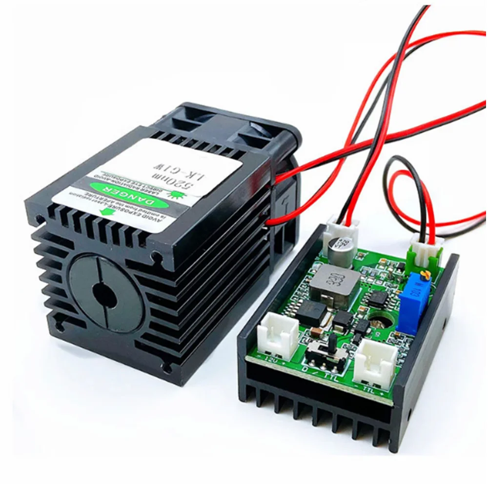 

High power 520nm 500m/1W Green Laser Module 12V adjustable focus bird driving Green laser