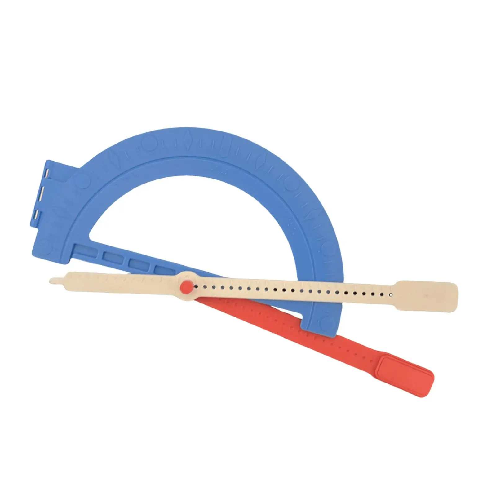 Durable Plastic Braille Protractor Innovative Angle Measurement Geometry Ruler for Visually Impaired Teacher Math Learning