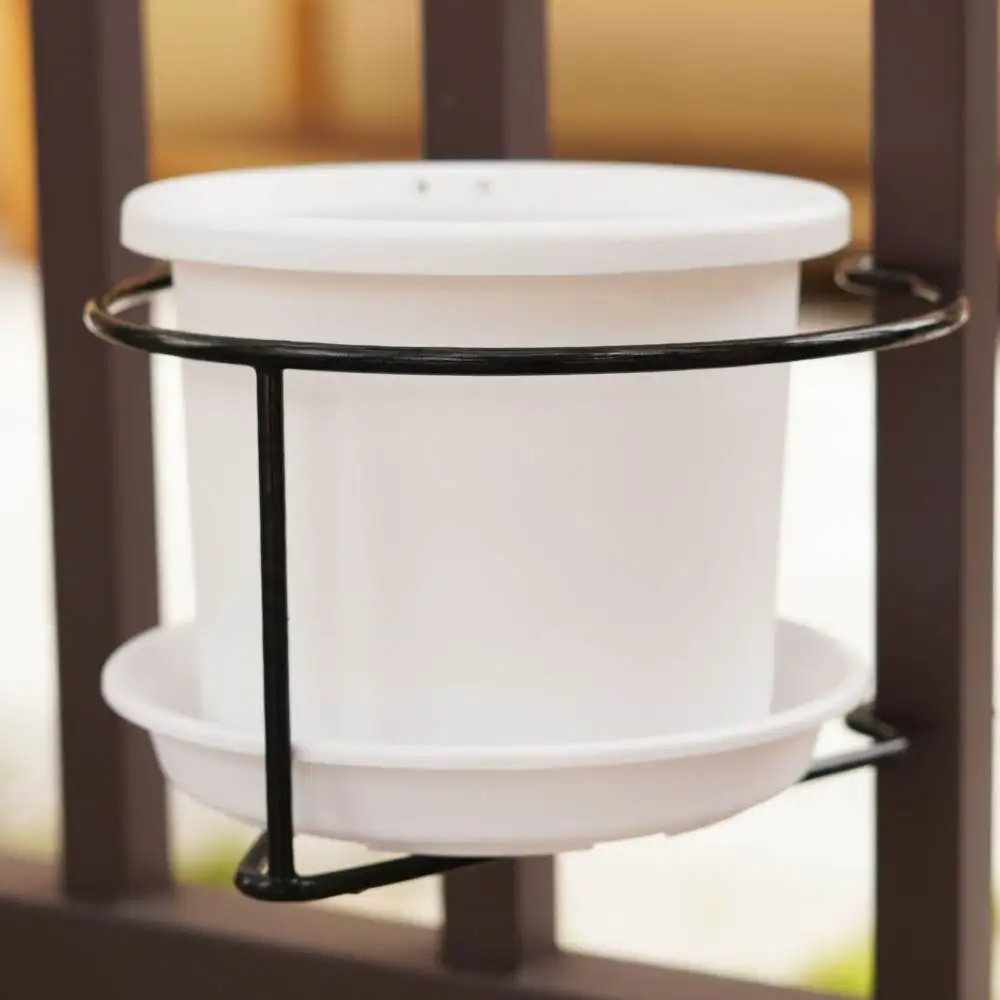 Stainless Steel Hanging Planter Stand Balcony Railing Flower Pot Bracket Wall Mounted Garden Vertical Decor Rack