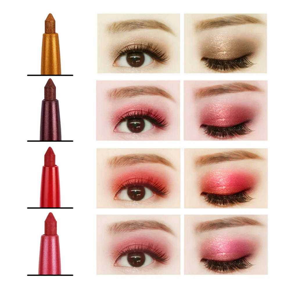 12 ชิ้นที่มีสีสันปากกาอายแชโดว์กันน้ํา Long Lasting Eyeline ปากกาอายแชโดว์ปากกาอายไลเนอร์ปากกาผู้หญิงปากกา