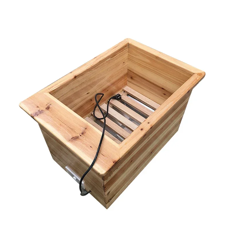 Household solid wood electric fire bucket heater electric fire box foot warmer saves energy and electricity.