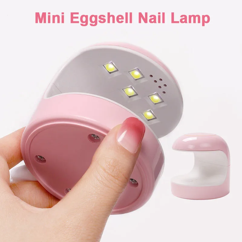 Halaiman Mini tragbare Eierschale UV-LED-Lampe für Nägel Politur Zubehör UV-Licht für Gel Nägel Trocken lampe für Maniküre-Werkzeuge