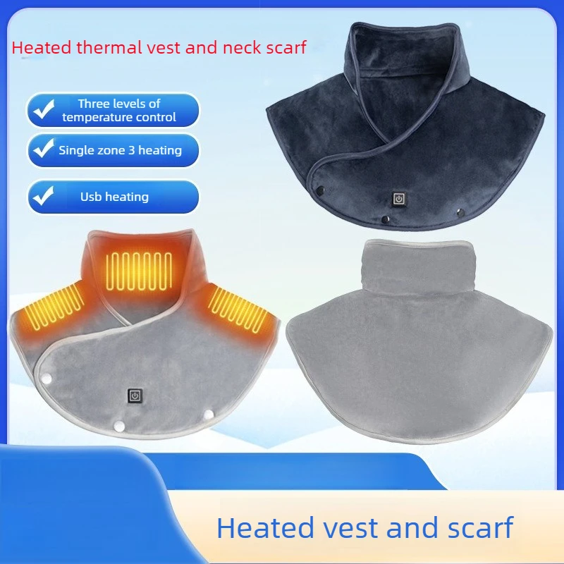

Electric Heated Shoulder Pad Heating Blanket, Neck Wrap Pad with Three-Level Temperature Controller, Winter Heater