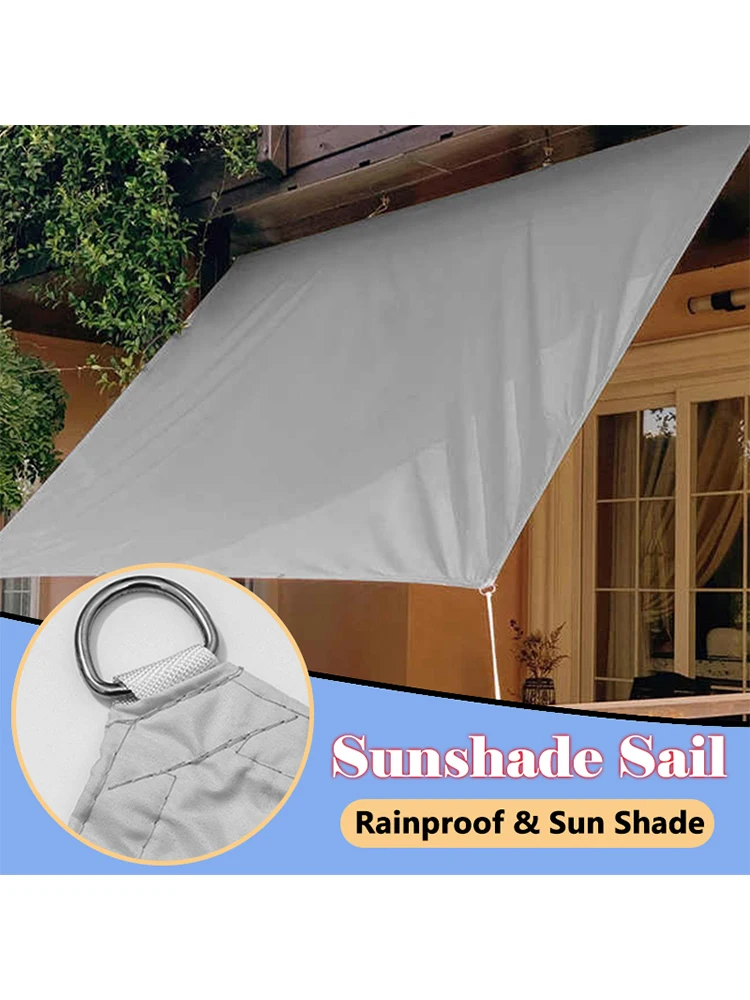 Multicolor rectangular rainproof sunshade sail outdoor canopy camping sunshade sail courtyard yard privacy waterproof sail