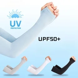 Protectores de brazo Unisex, Mangas de protección solar, conjuntos deportivos para hombres y mujeres, guantes de protección solar y UV, soporte de seguridad para correr