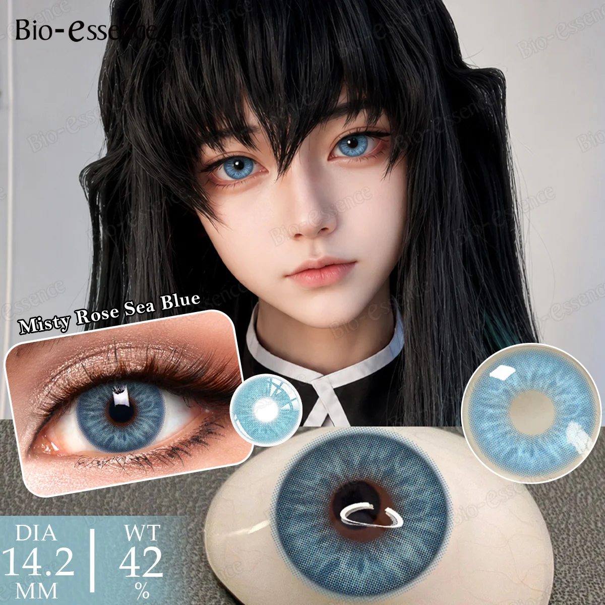 Lentes Bio-essence Makima Power Cosplay motosierra hombre lentes de Cosplay lentes de contacto de colores lentes de Anime lentes rojos lentes amarillos