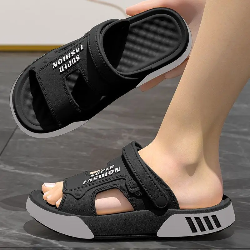 Men Slippers Summer EVA Soft-soled Platform Slides Sandals Indoor Outdoor Walking Beach Shoes Flip Flops Mens Home Shoes