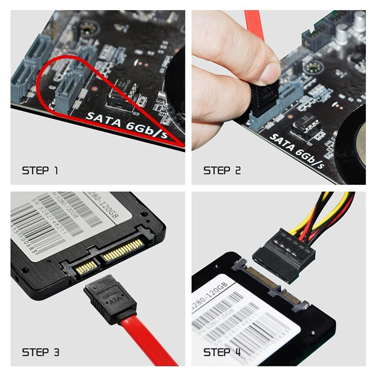 Cable de datos SATA 3,0 III SATA3 de 7 pines, Cables SSD de 6 Gb/S, Cable de disco duro HDD