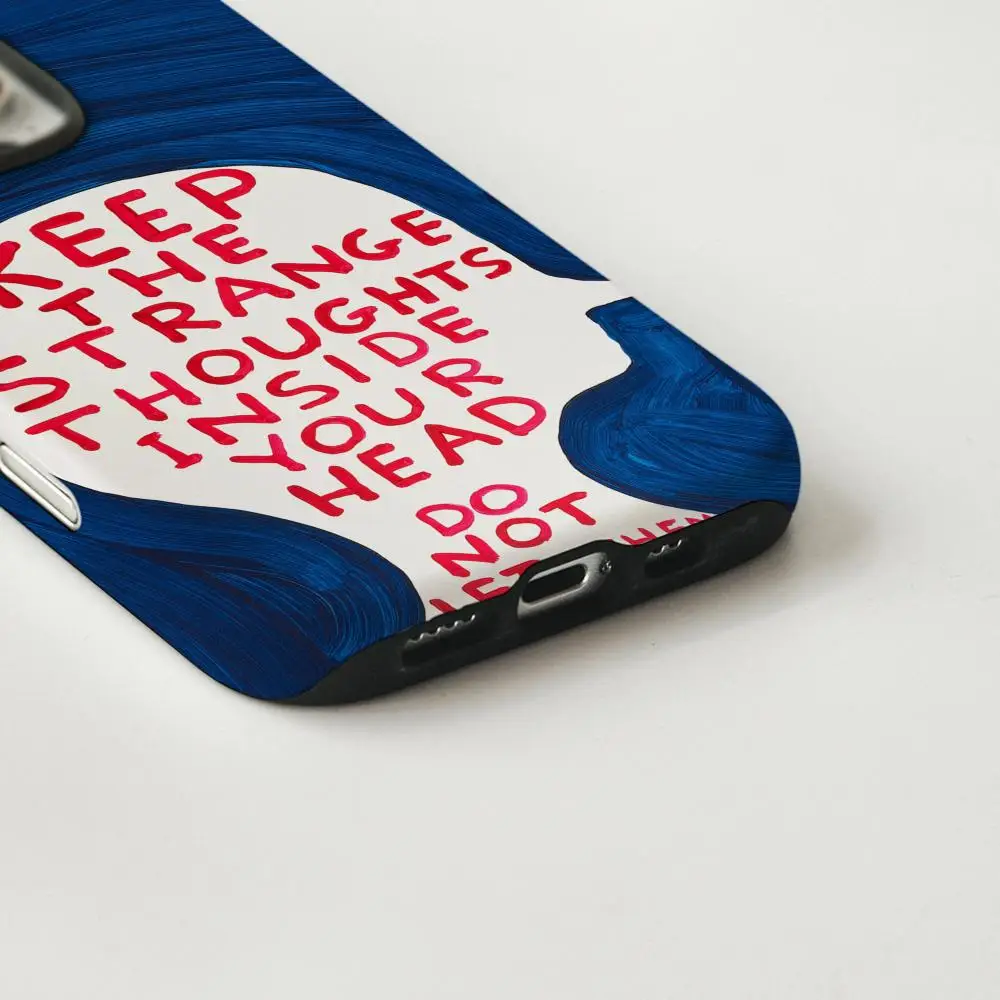 Capa de telefone para iphone 17 16 15 14 13 12 pro max plus brilhante hd dupla camada líquida casca dura davids shrigley