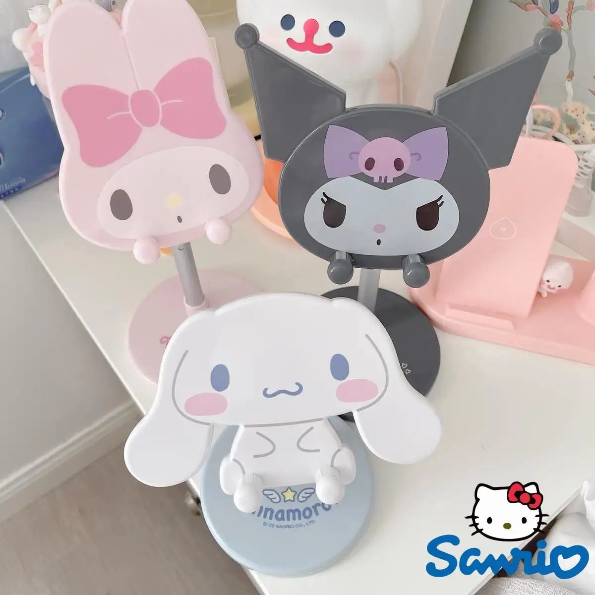 

Sanrio аниме мультфильм Kuromi Mymelody Cinnamoroll регулируемый держатель в японском стиле Настольный держатель для Ipad кавайная игрушка подарок для девочки