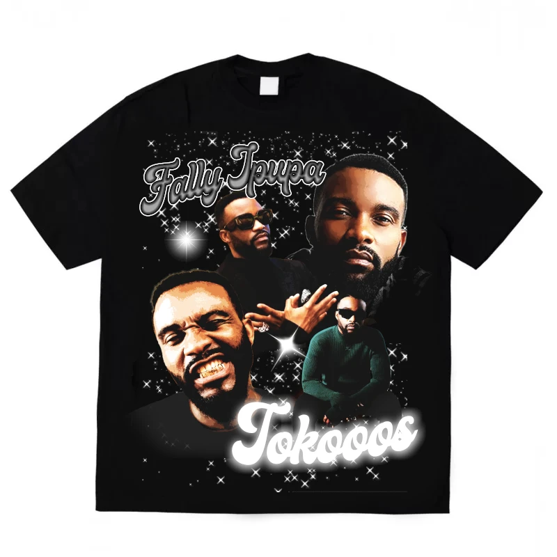 2026 New Fally Ipupa Vintage Rap Tee Tokooos Graphic Print Cotton T Shirt Men Women Casual Short Sleeve Oversized Streetwear Top
