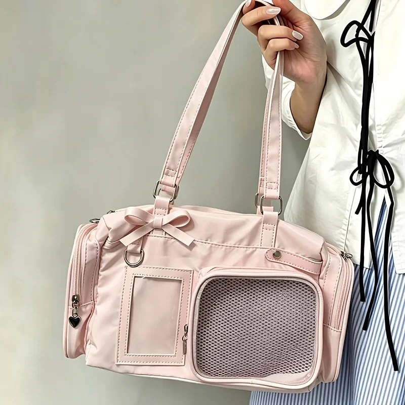 Korean Style Pink Lazy Fashion Pain Bag Simple Cool Underarm Pain Bag Handheld Single Shoulder Tote Large Bag for Women