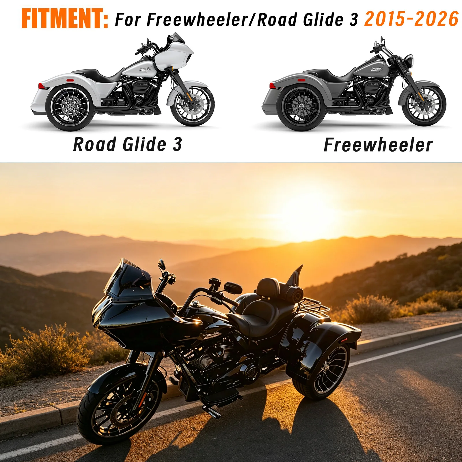 Detachable Motorcycle Passenger Backrest Sissy Bar For Harley Davidson FLRT Freewheeler 2015-2026 Road Glide 3 FLTRT 2023 view 2