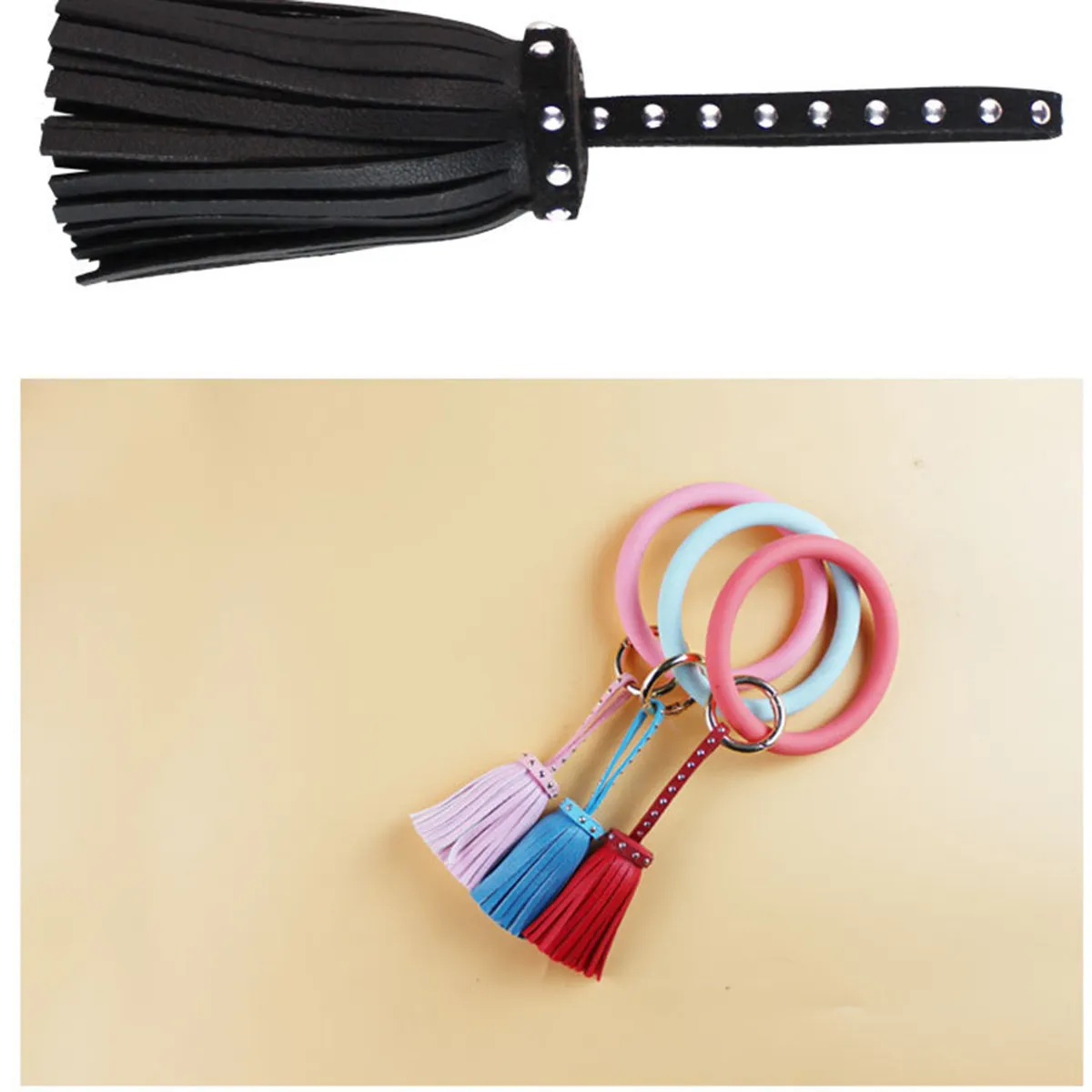 1Pack Tassel Pendant Jewelry Accessories Hanging Decor DIY Rivet Ornaments 4 Colors Red Blue Black Rosy Fashion Gift