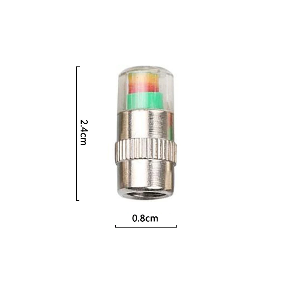 سيارات الإطارات مراقبة ضغط الهواء تنبيه 4 قطعة/المجموعة مؤشر الإطارات غطاء صمام قياس اكسسوارات السيارات سيارة قياس ضغط الإطارات قبعات مفيدة #6