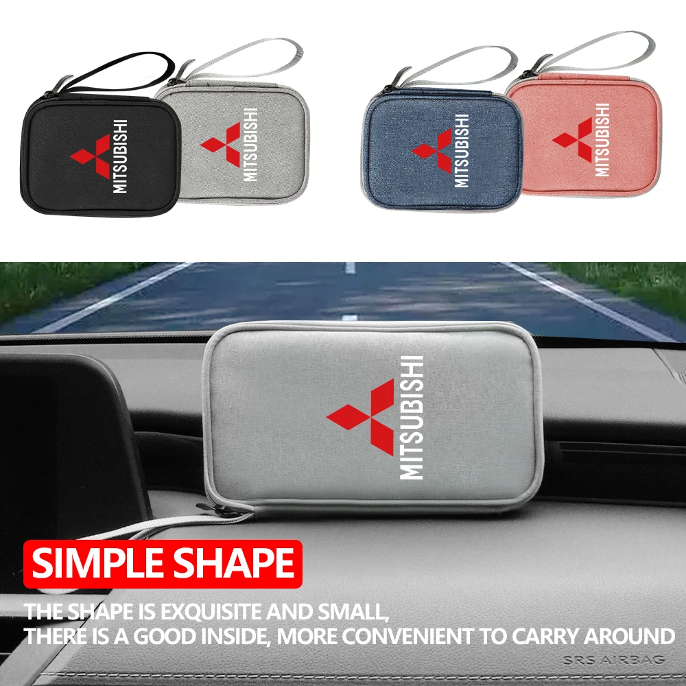 سيارة المحمولة رخصة القيادة سماعة USB مفتاح حقيبة التخزين الملحقات لميتسوبيشي Ralliart لانسر أوتلاندر ASX المنافسة EX