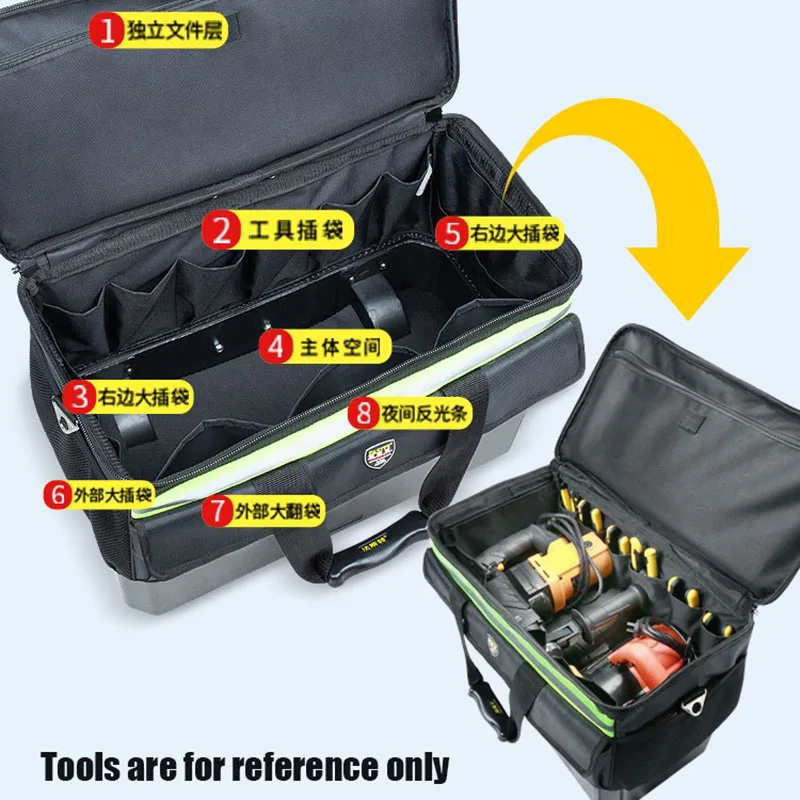 Pull Rod Tool Kit Hardware Storage Box Electrician Tool Bag with Wheels Portable Suitcase for Tools Professional Work Handbags
