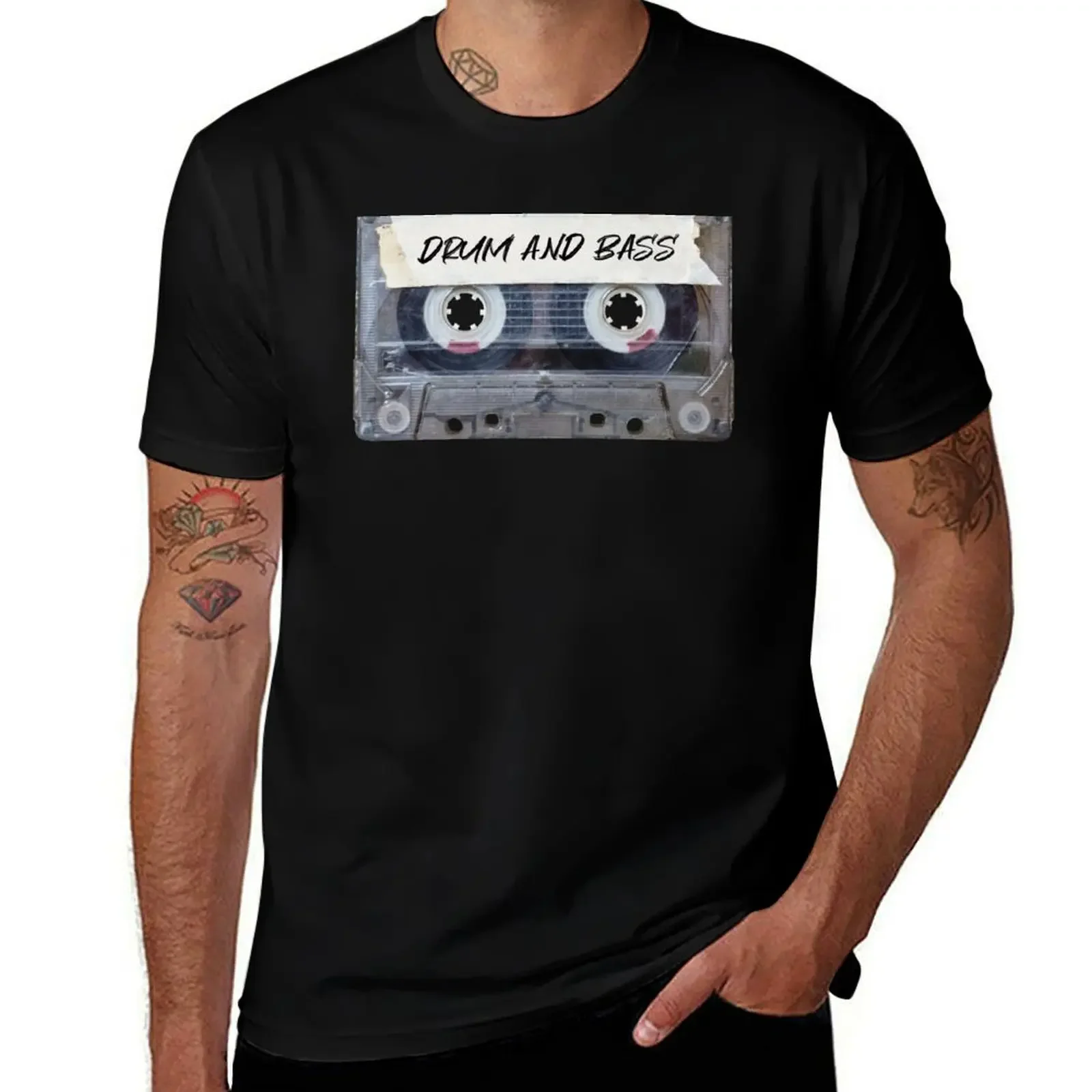 Recorded Music Genre Cassette Old School Drum and Bass T-Shirt summer tops street wear graphic shirts men t shirts