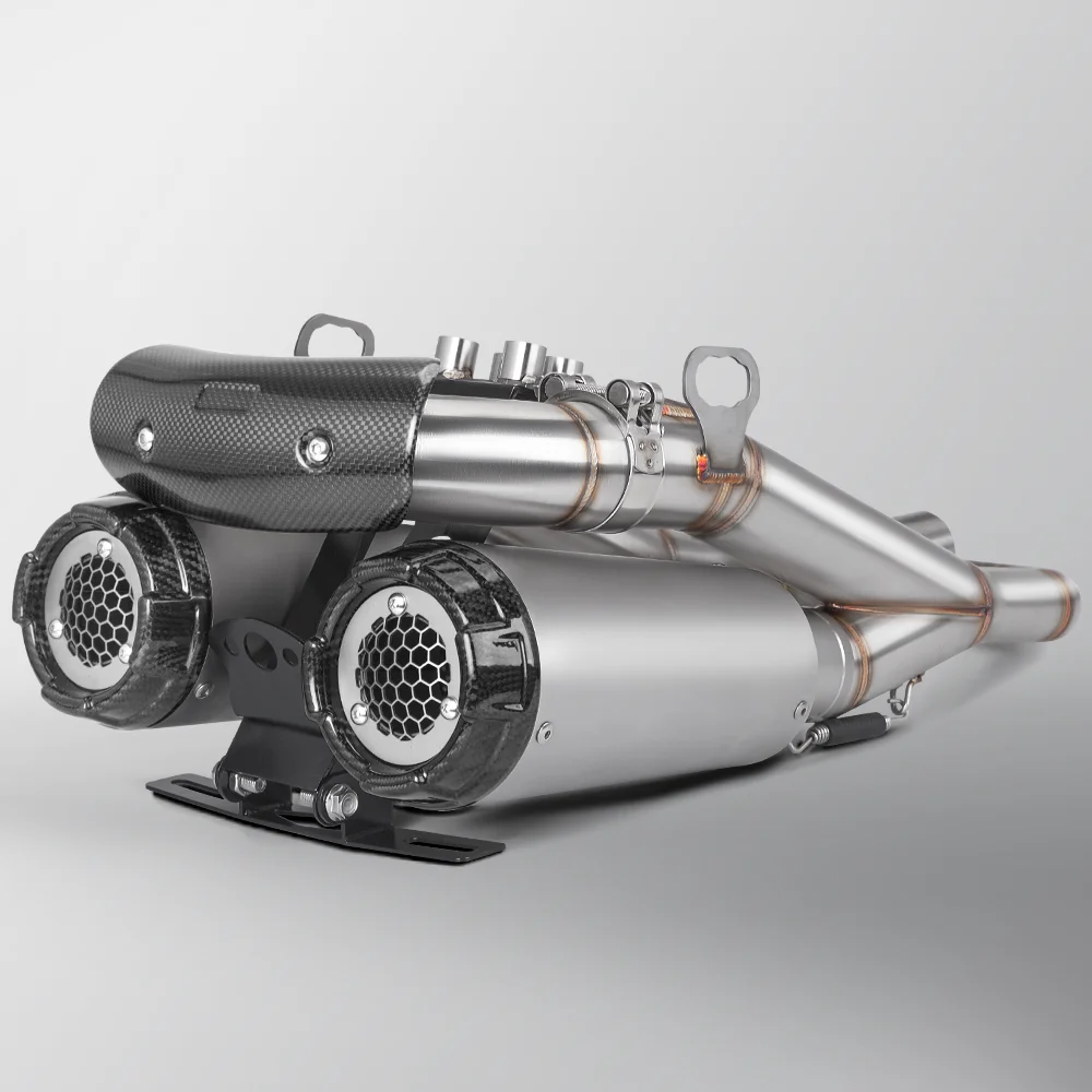 Motorcycle Exhaust System Slip-On for ZX4R ZX4RR 4R 5Interface Middle Link Pipe Racing Line Modified Escape 5