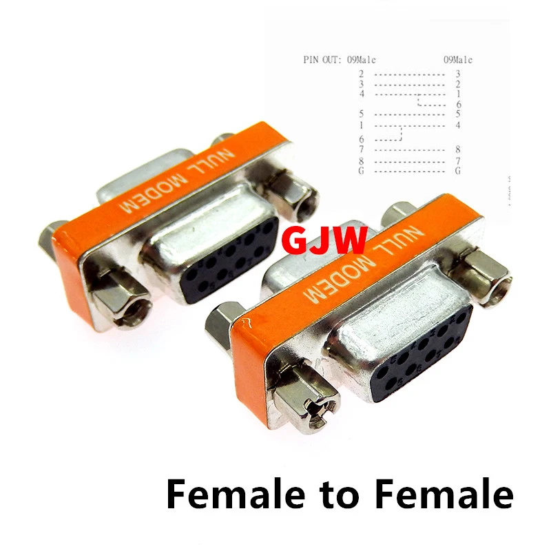 1PCS DB9 9Pin Male to Female/Male to Male/Female to Female/ Mini Gender Changer Adapter RS232 Serial plug Com Connector