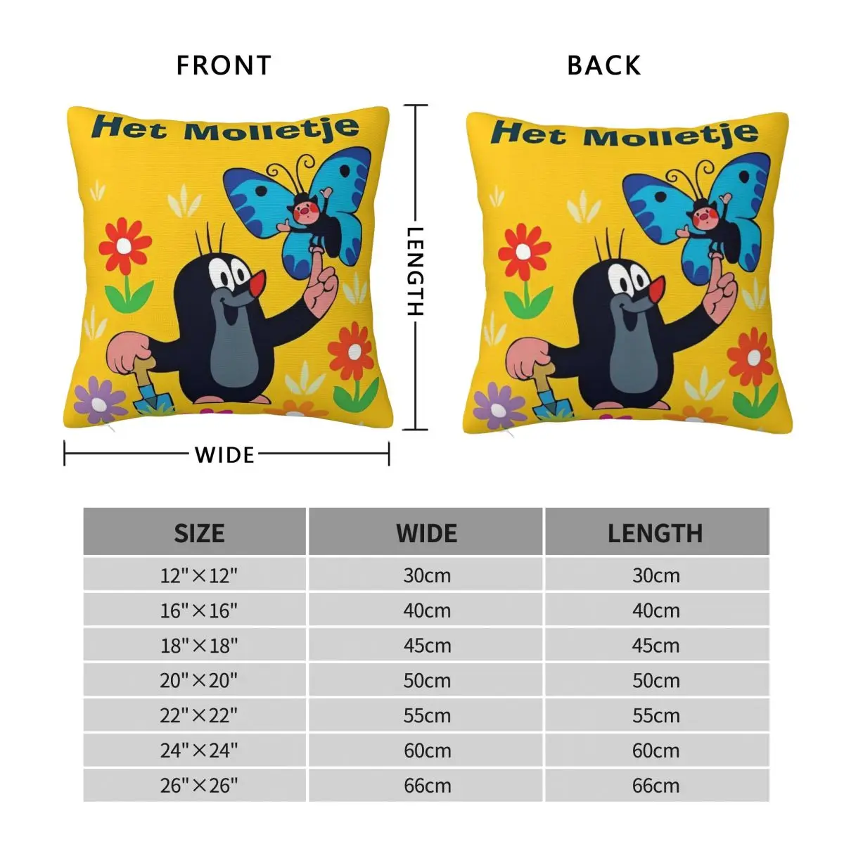 The Little Mole كيس وسادة فراشة الجدة غطاء وسادة تصميم ناعم غطاء الوسادة سادات ل أريكة غرفة نوم ديكور المنزل