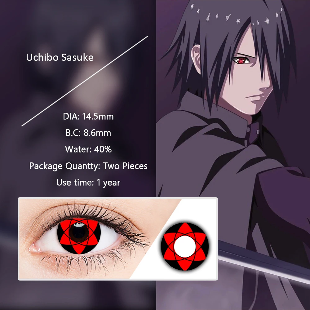 Mill creek 2Pcs/pair Contact lenses cosplay anime Gojou Satoru Halloween lens Colored Pupils for Eyes Soft Pupil High Quality