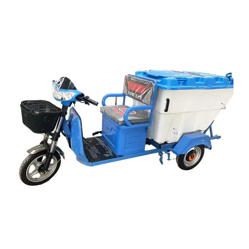 Electric sanitation vehicle, cleaning vehicle, three-wheeled garbage removal vehicle, property road scenic spot cleaning