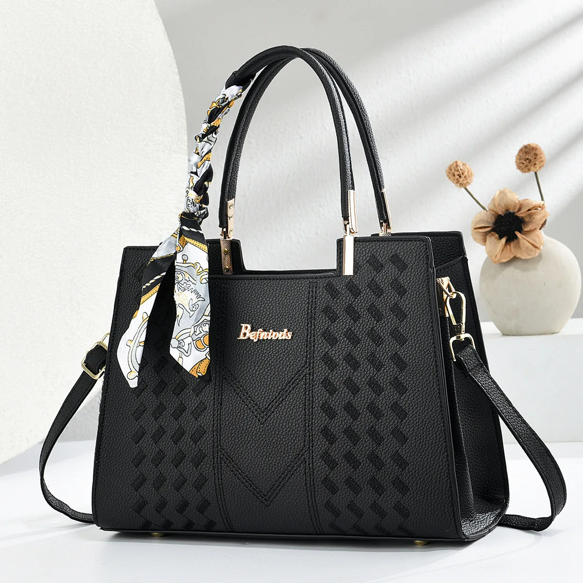 

Faionable Large Capaci Pure Color Simple Sle Women's Crossbody Bag oulder Bag Casual Tote Bag for Middle-Aged Women