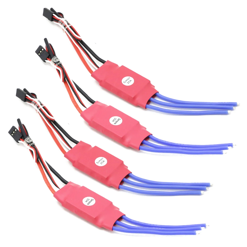 

4pcs/lot Simonk 10A/20A/30A 2-3S ESC Electronic Speed Controller BEC For RC Multicopter Quadcopter Drone Accessories Wholesale