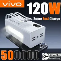 VIVO 200000mAh 120W High Capacity Power Bank Super Fast Charging Portable External Battery Power Bank For Iphone Samsung Huawei