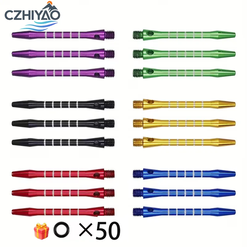 CZHIYAO 12/18pcs Dart Shafts with 2BA Thread 53mm-Professional Replacement Flight Tips for Darts-Compatible Dart Machines&League