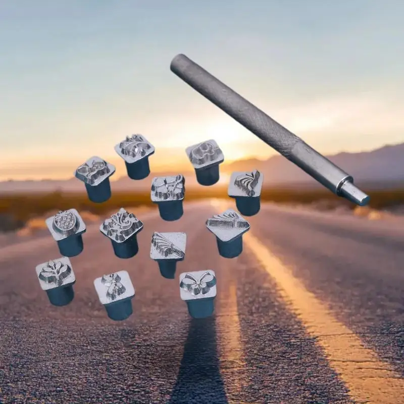 

[YU] 12 шт., набор инструментов для штамповки кожи, принты зодиака/созвездия, дырокол для изготовления кожаных декора своими руками, аксессуары