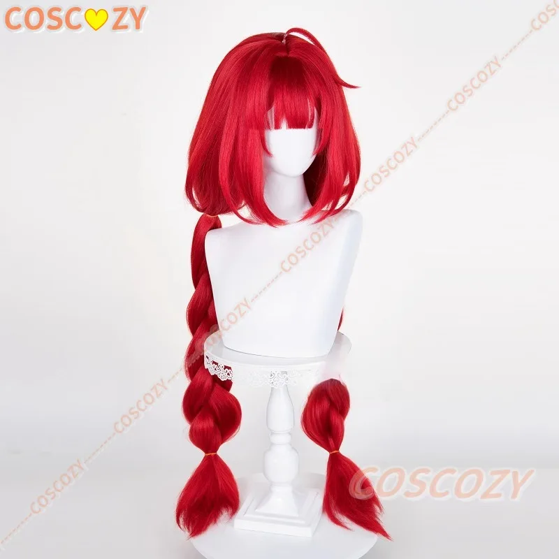 Ukinami Yuzuha Cosplay perruque jeu Zenless Zone zéro rouge Double tresse cheveux longs Spook Shack Halloween fête femmes filles carnaval