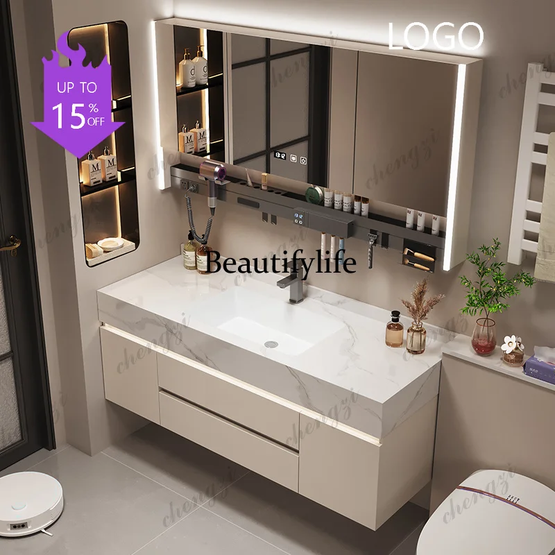 M183 Complete Bathroom Cabinet With Sink Furniture Furniture Under Washbasin Open Cabinets Storage Plant Bottle Collection Conta